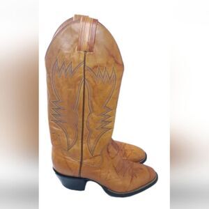 Sanders Boot Makers Cowboy Boots Women's Size 9.5 D Handcrafted Brown